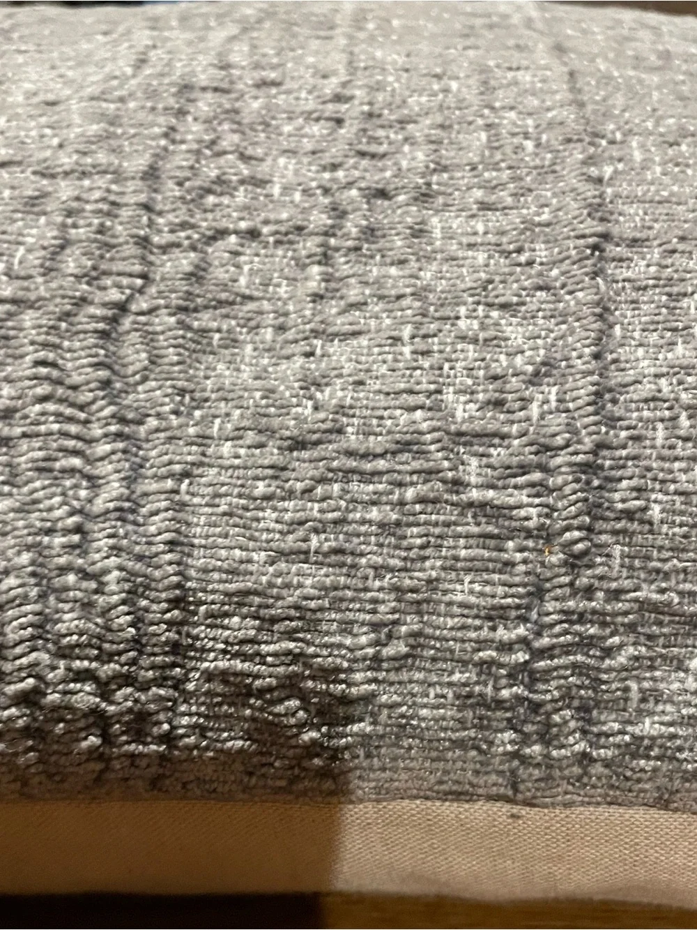 Pottery Barn Washed Velvet Lumbar Pillow Cover Gray 16x26 With Insert